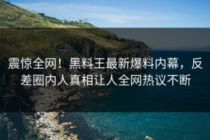 震惊全网！黑料王最新爆料内幕，反差圈内人真相让人全网热议不断