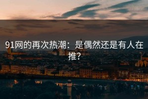 91网的再次热潮：是偶然还是有人在推？
