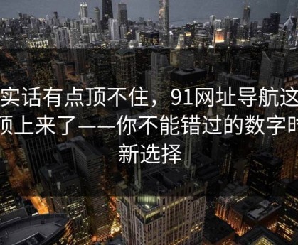 说实话有点顶不住，91网址导航这次被顶上来了——你不能错过的数字时代新选择