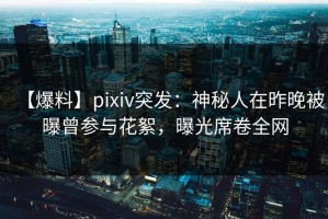 【爆料】pixiv突发：神秘人在昨晚被曝曾参与花絮，曝光席卷全网