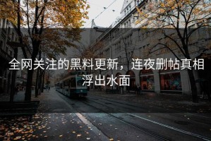全网关注的黑料更新，连夜删帖真相浮出水面