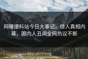 网曝爆料站今日大事记，惊人真相内幕，圈内人丑闻全网热议不断