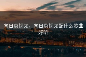 向日葵视频，向日葵视频配什么歌曲好听