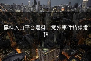 黑料入口平台爆料，意外事件持续发酵