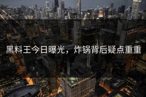 黑料王今日曝光，炸锅背后疑点重重