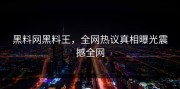 黑料网黑料王，全网热议真相曝光震撼全网